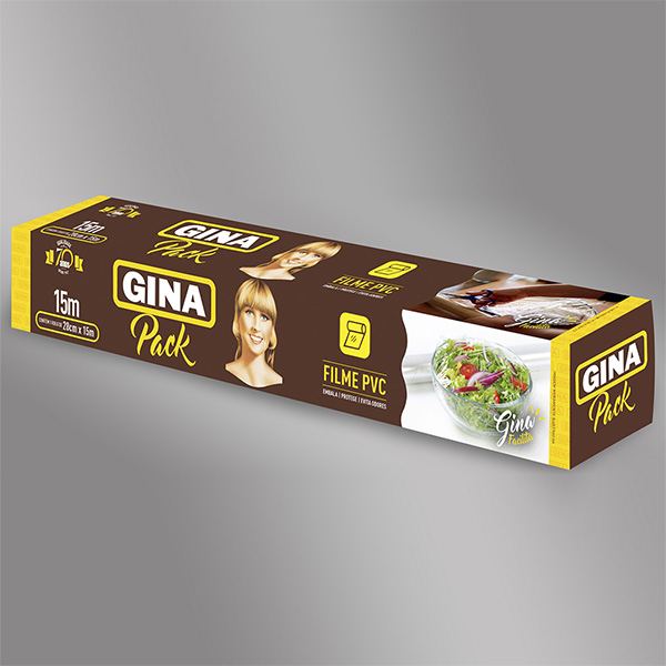 GinaPack Caixa Com Rolos De Filme PVC M Cada Gina