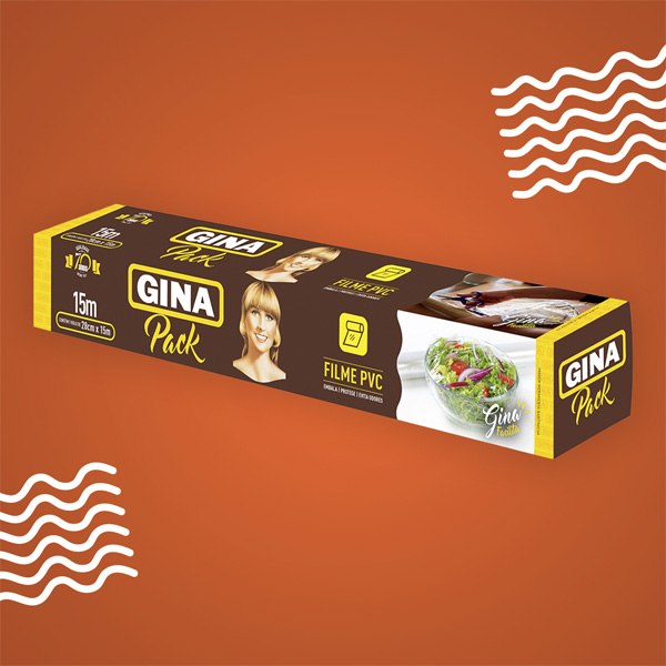 GinaPack Caixa Com Rolos De Filme PVC M Cada Gina